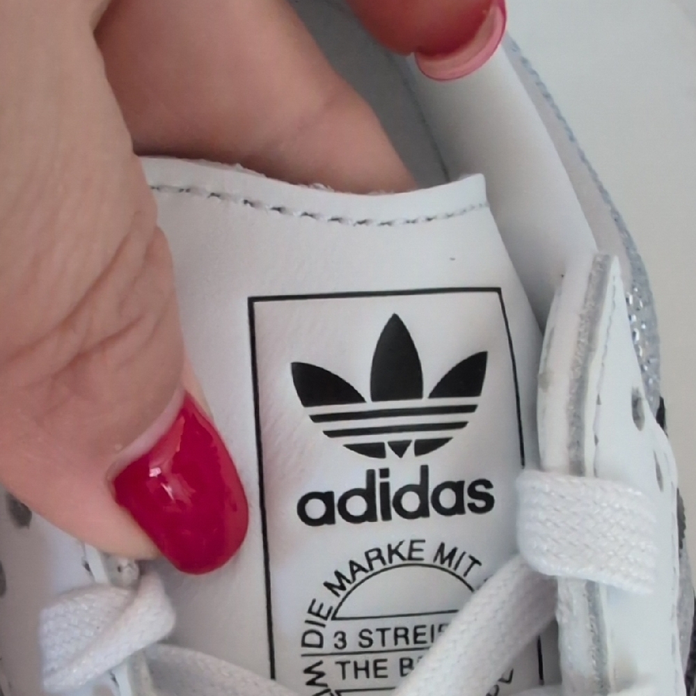 Adidas Glittering Silver and Black Sneakers - Picture 7 of 11